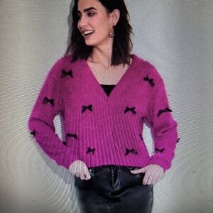 Wild Fable Low V Neck embelished Sweater.